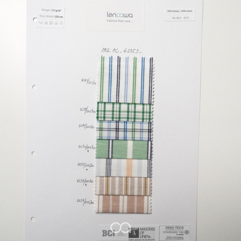Tkaniny ze směsi bavlny a lnu I 125 g/m2 - Kód produktu: MOS_AC