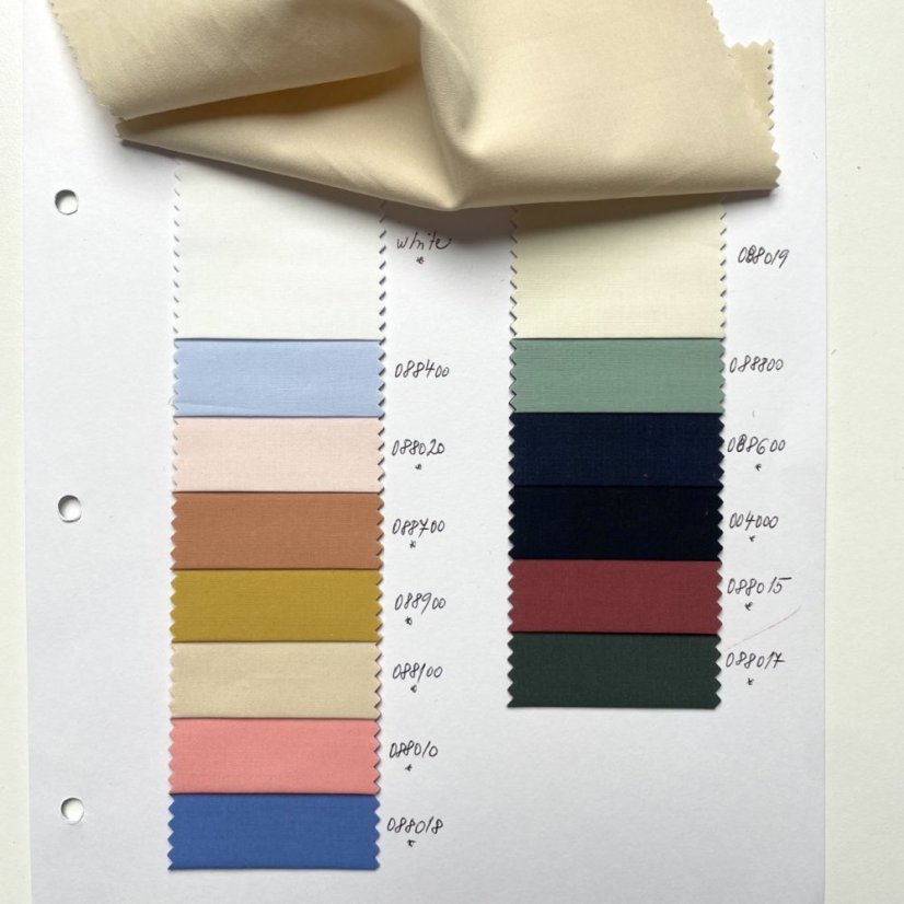 Popelín z organické bavlny I 130 g/m2