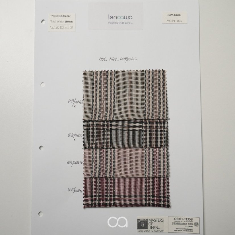 100% lněné tkaniny I 208 g/m2 - Kód produktu: MOS_MQU