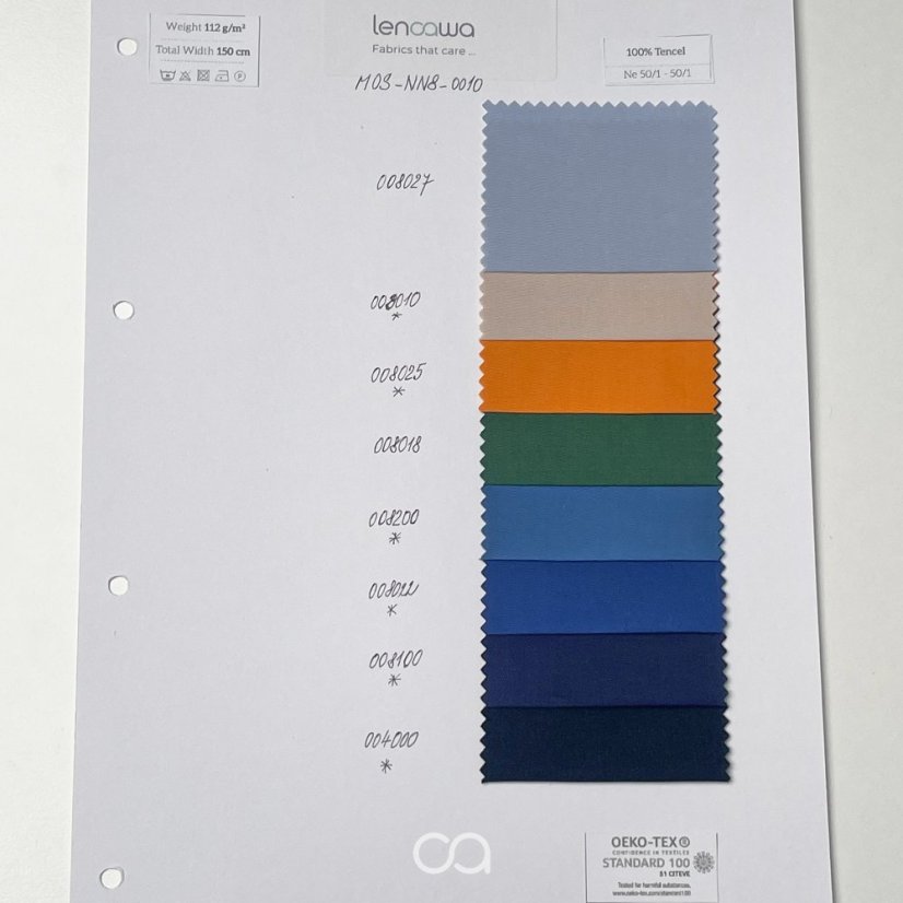 Lehké tkaniny z TENCEL™ Lyocellu I 112 g/m2 - Kód produktu: MOS_NN8