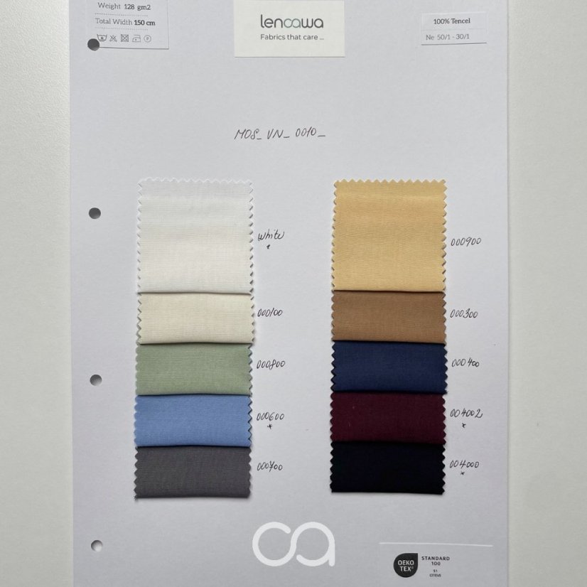Jemné tkaniny z TENCEL™ Lyocellu I 128 g/m2