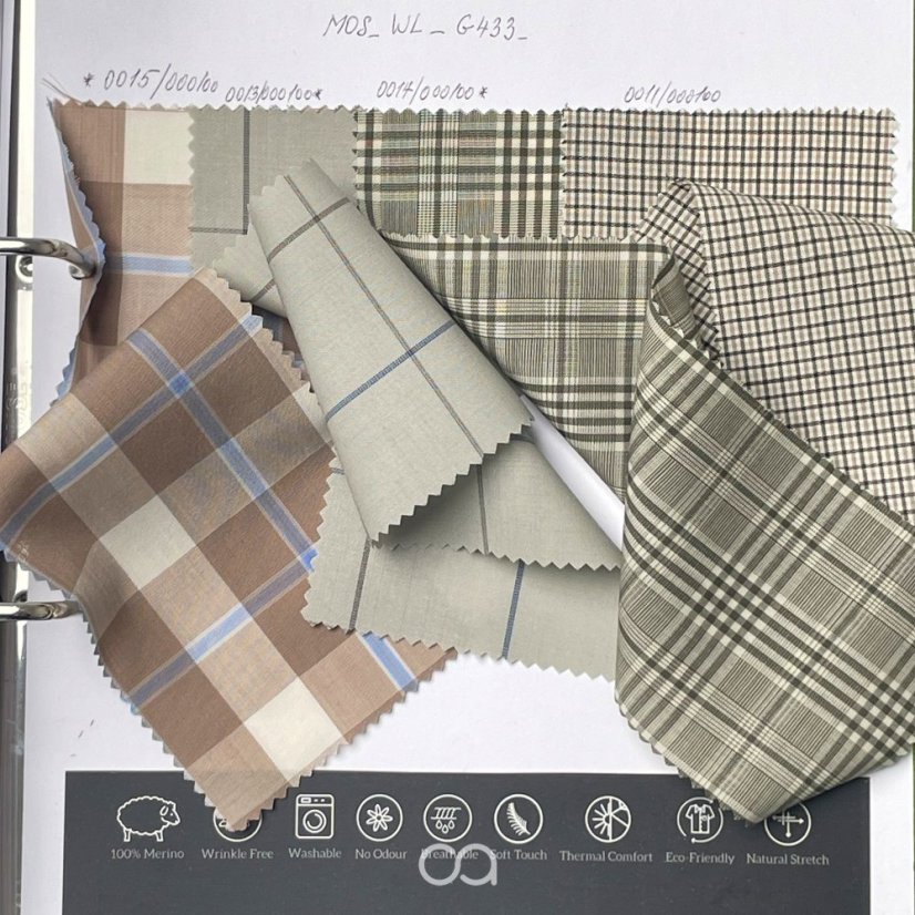 Luxusní tkaniny ze Super Merino vlny I 130, 134 g/m2