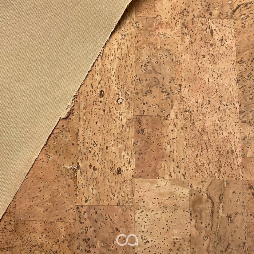Prémiová portugalská korková látka I 220 g/m2 I Textured Natural - Rozměry: 160 cm x 100 cm (metráž)