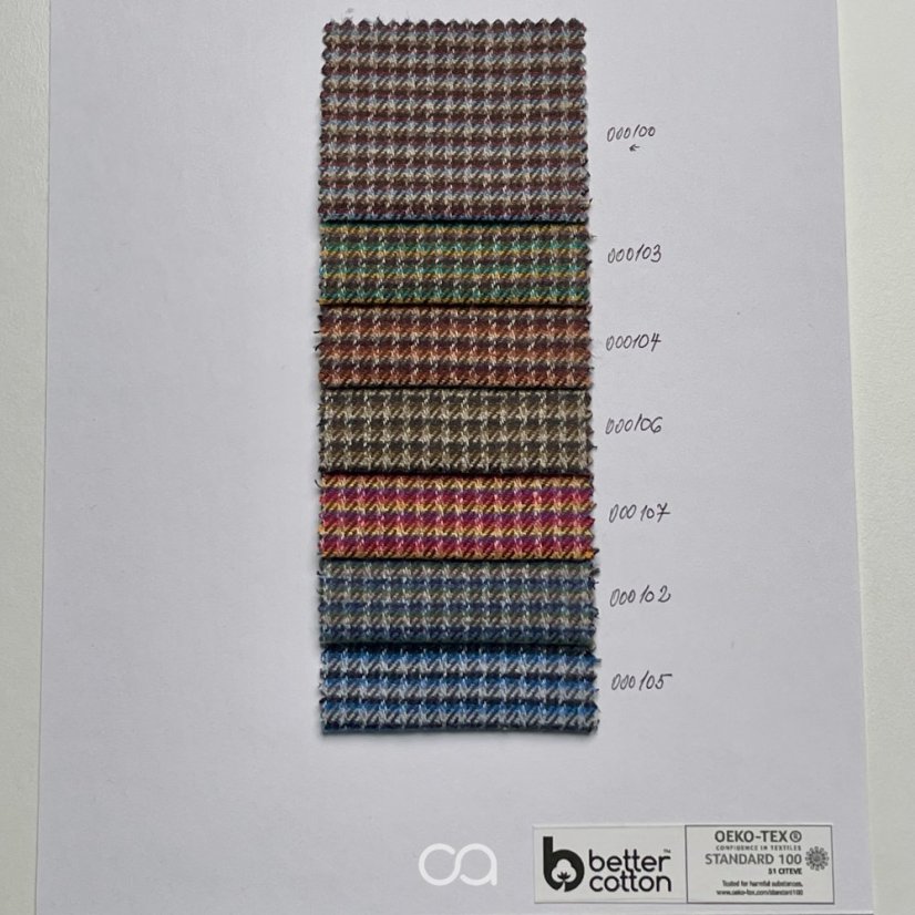Bavlněné žakárové tkaniny Mouliné I 190 g/m2
