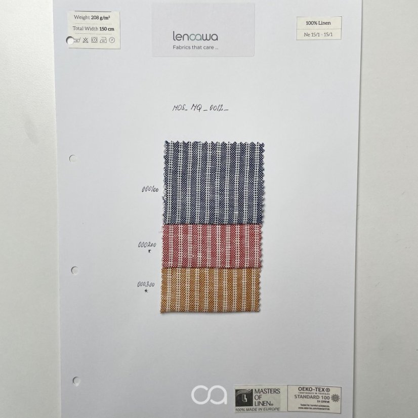 100% lněné tkaniny I 208 g/m2 - Kód produktu: MOS_MQU