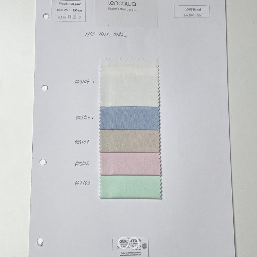 Tkaniny z TENCEL™ Lyocellu I 170 g/m2 - Kód produktu: MOS_MN8