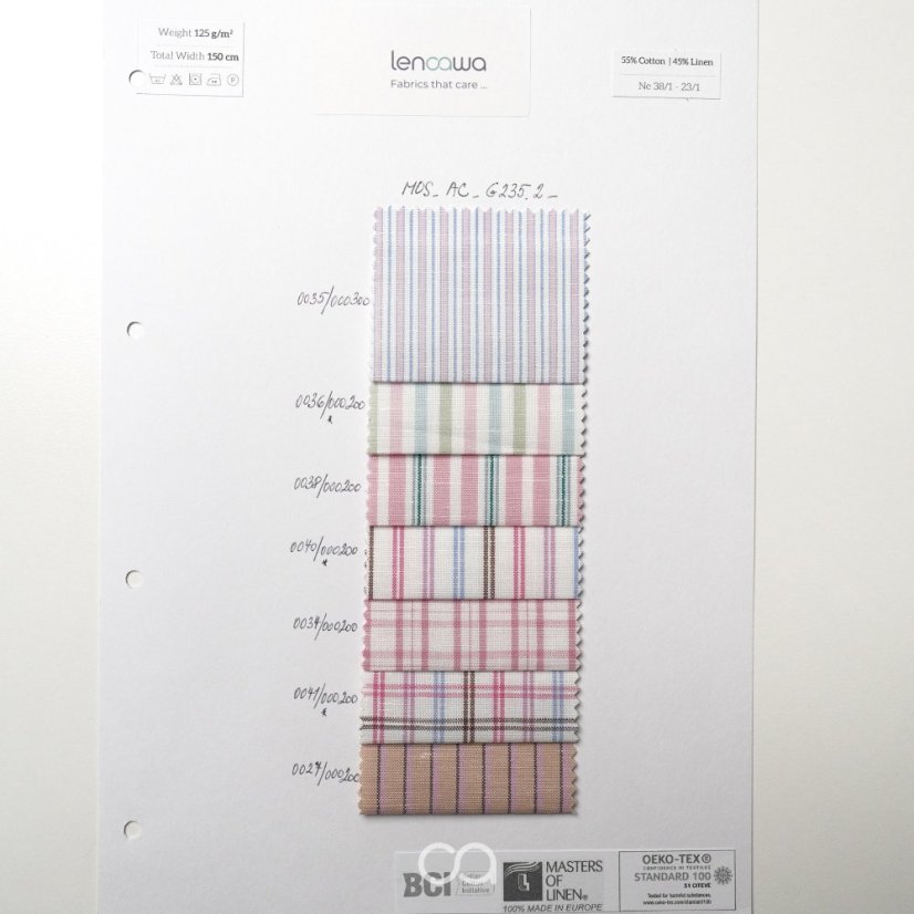 Tkaniny ze směsi bavlny a lnu I 125 g/m2 - Kód produktu: MOS_AC