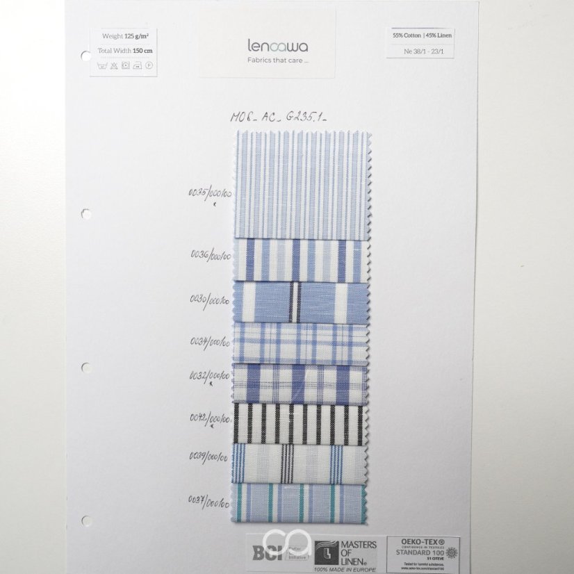 Tkaniny ze směsi bavlny a lnu I 125 g/m2 - Kód produktu: MOS_AC